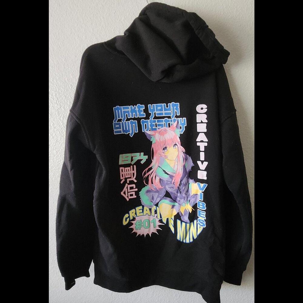 NWT Orange Kiss  Hoodie Anime sz s black LIMITED JAPAN EDITION Convention EVENT
